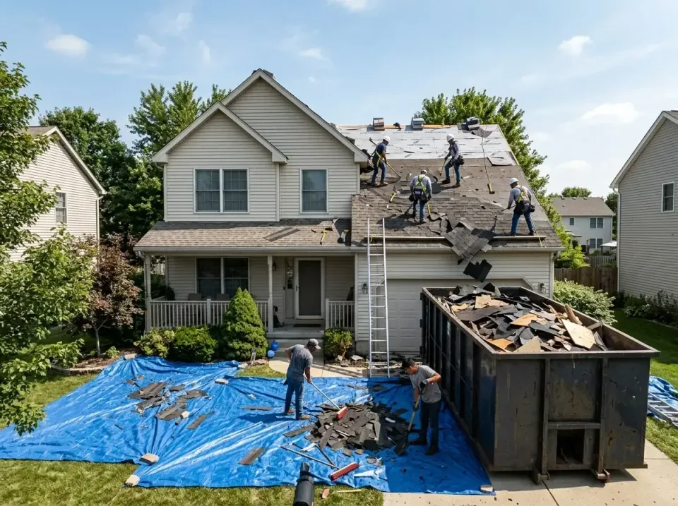 roof-replacement-debris-remova-004 — frequently asked questions, Cheapest Dumpster Rentals in Knoxville, IL
